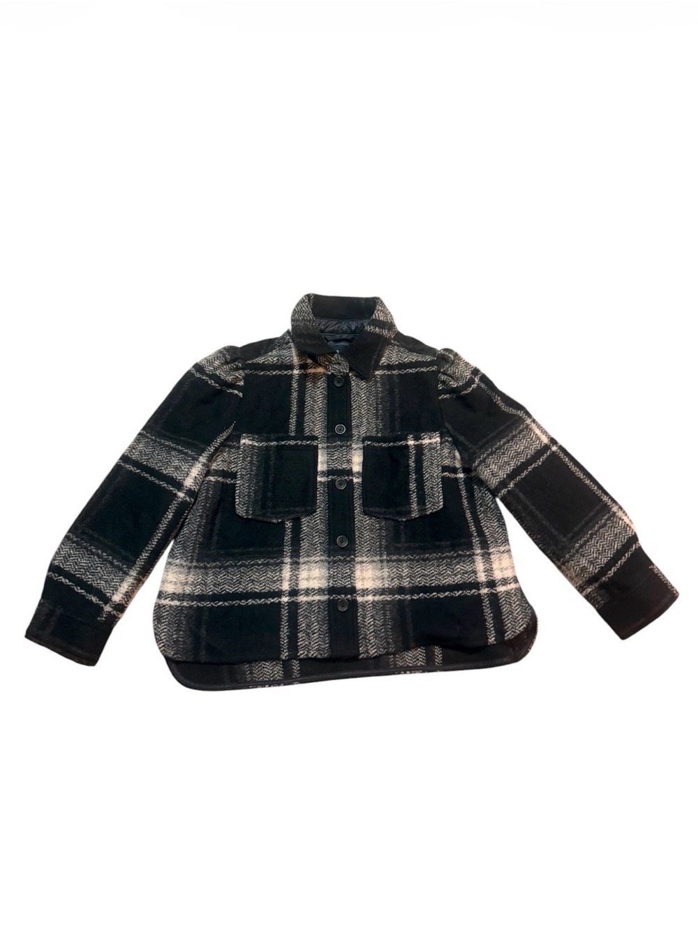 Women’s Black & White Plaid Jacket